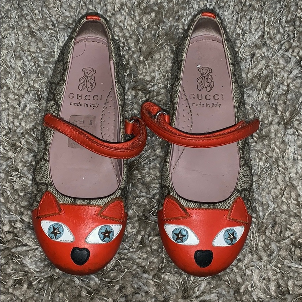 GUCCI GG SUPREME KITTY MARY JANES (GIRLS)